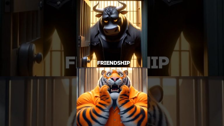 Story: The Power of Friendship Bull,tiger #cutecow #cow #cuteanimal #ai #chatgpt #shorts #story