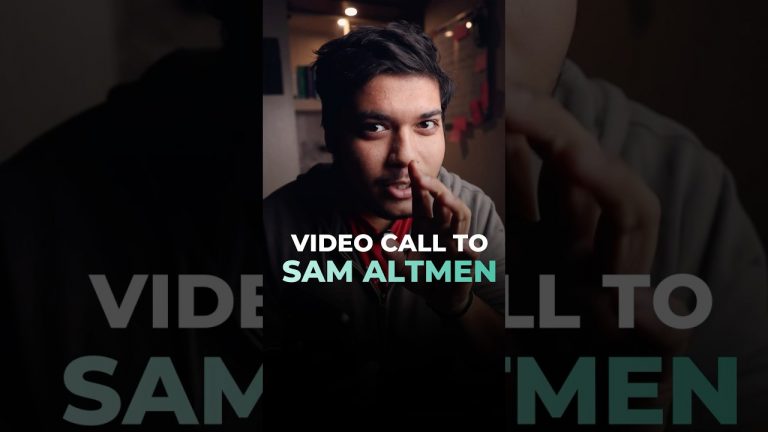 We Video Call To Sam Altmans GPT. #shortsfeed #ai #openai